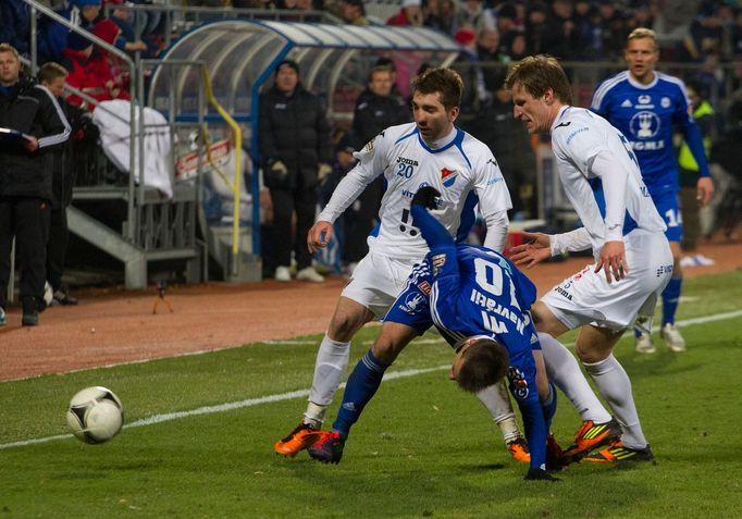 Utkání Gambrinus ligy Olomouc vs. Ostrava (Kukec, Navrátil, Mach)