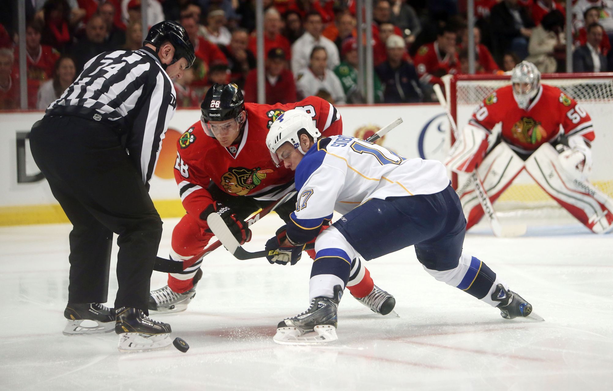 NHL: Stanley Cup Playoffs-St. Louis Blues vs Chicago Blackhawks (Smith, Sobotka)
