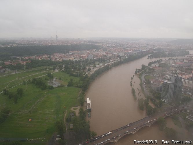 Povodně - letecký pohled