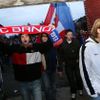 Pochod brněnských fotbalových fanoušků