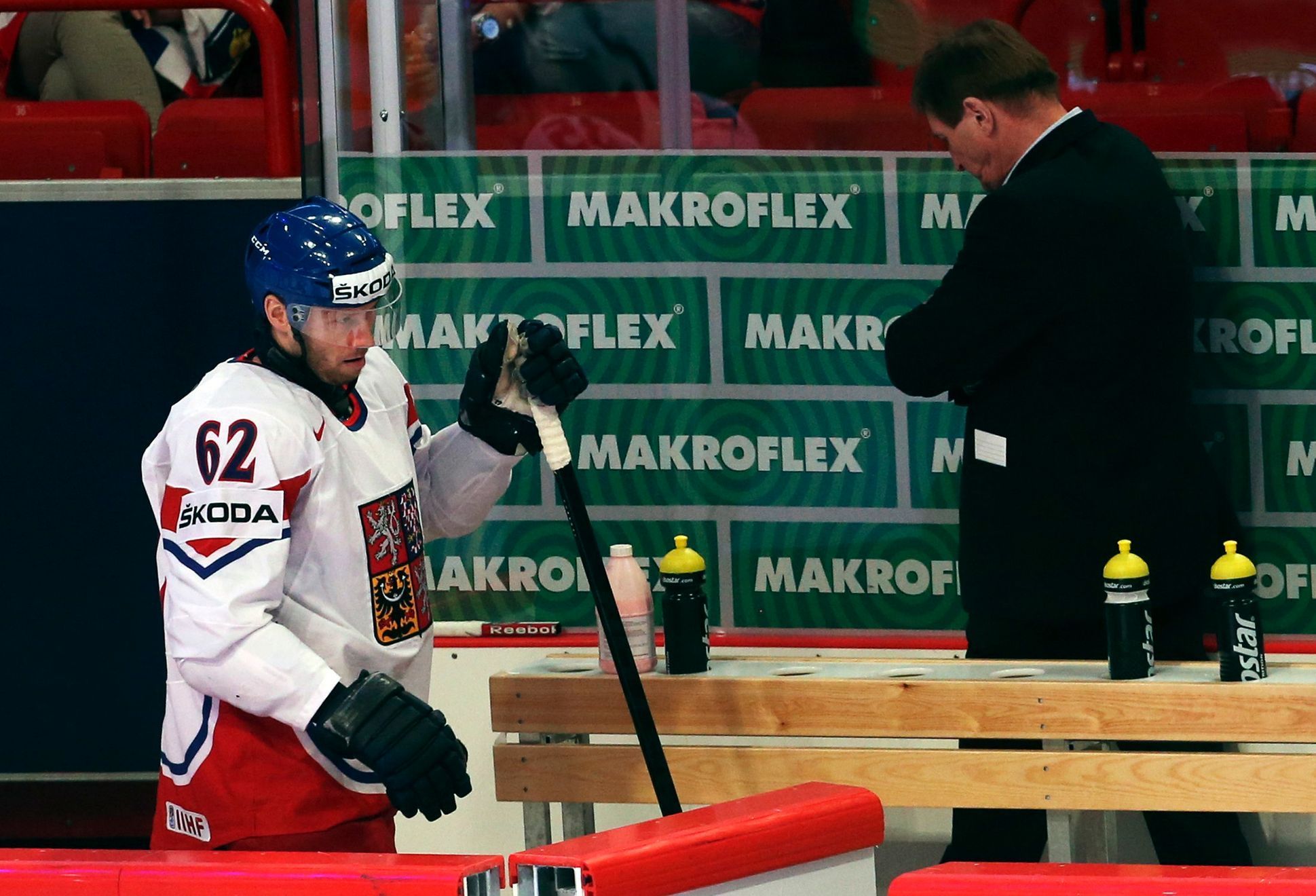 Hokej, MS 2013, Česko - Švýcarsko: Petr Tenkrát a Alois Hadamczik