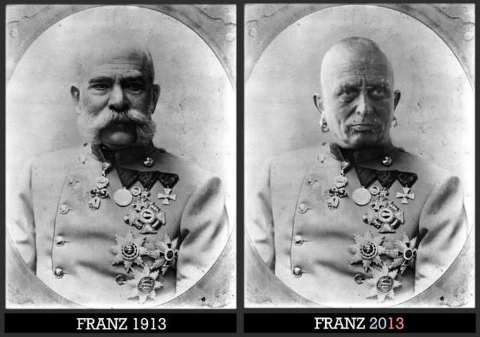 Ze stránek podporujících Vladimíra Franze: Franz Josef a Franz Vladimír.