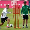 Německá fotbalová reprezentace, trénink, Euro 2012 (Lukas Podolski a Joachim Löw)