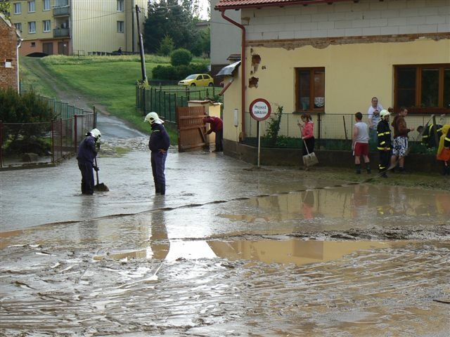Záplavy v obci Úlice