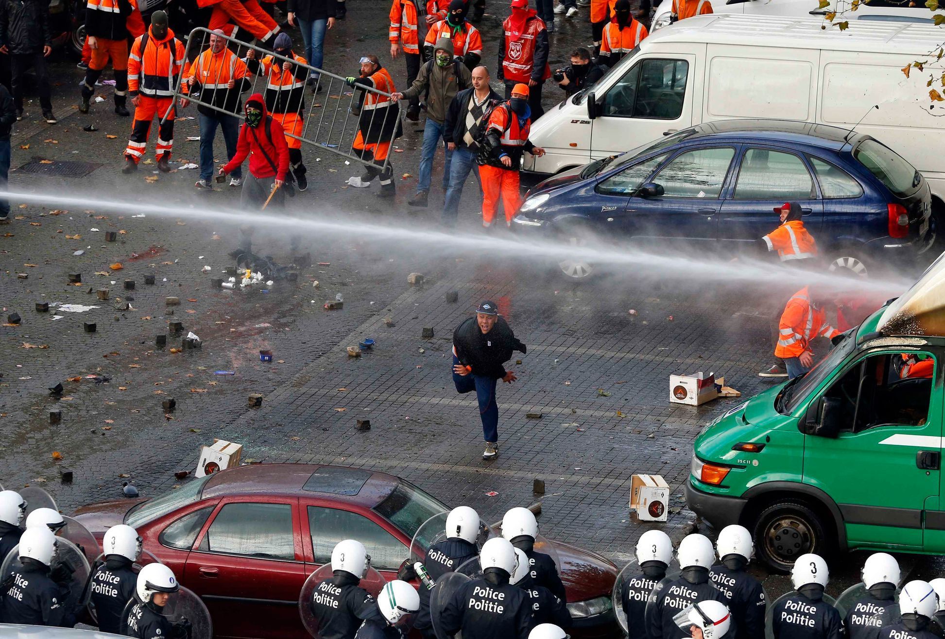 Belgie - Brusel - demonstrace
