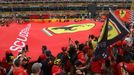 Fanoušci Ferrari slaví triumf Charles Leclerc ve VC Itálie F1 2024