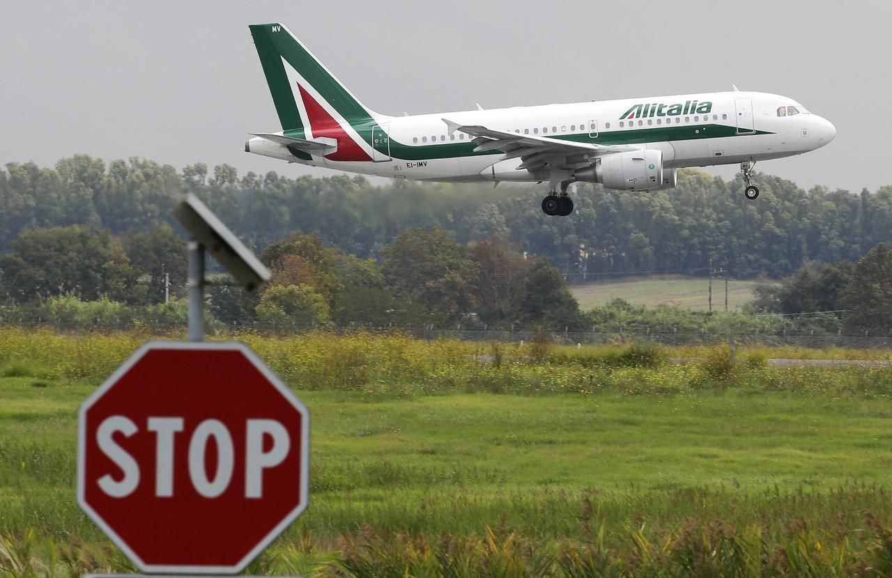 Alitalia Letiště Fiumicino Letadlo