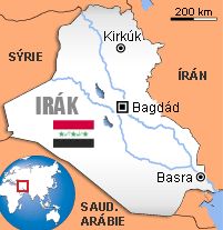 Mapa Irák