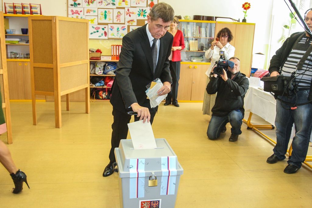 Andrej Babiš u voleb