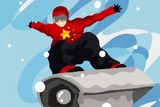 Badiucaův snowboardista jezdí místo na snowboardu na jedné z bezpečnostních kamer, které jsou v Číně velmi rozšířené. Studie serveru zabývajícího se kyberbezpečností Comparitech uvádí, že ze 770 milionů kamer na světě je 54 procent právě v Číně. Zároveň 16 z dvaceti měst s nejvyšším počtem kamer na tisíc obyvatel se také nachází tam. K nim je často připojená i technologie na rozpoznávání obličejů. Obyvatelé země jsou tak téměř neustále pod dohledem.