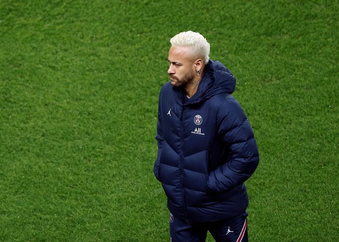 Neymar před zápasem osmifinále Ligy mistrů mezi PSG a Realem Madrid