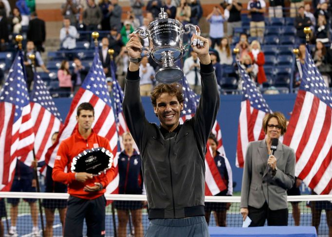 Rafael Nadal slaví titul na US Open 2013