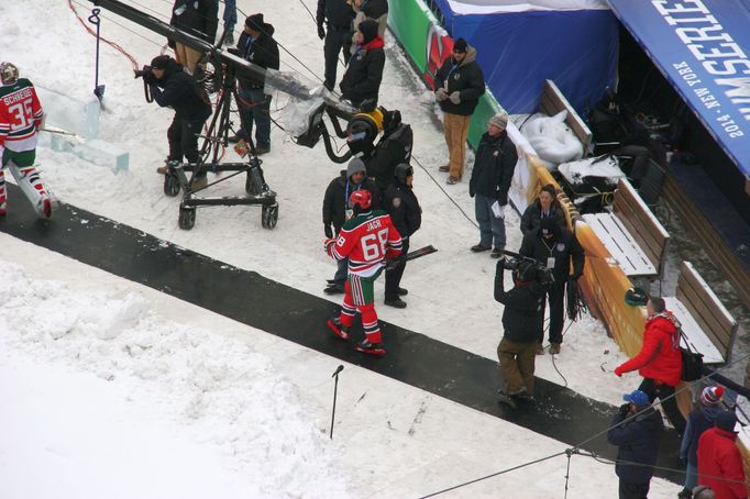 Jaromír Jágr na Stadium Series v roce 2014 (New Jersey Devils vs. New York Rangers)