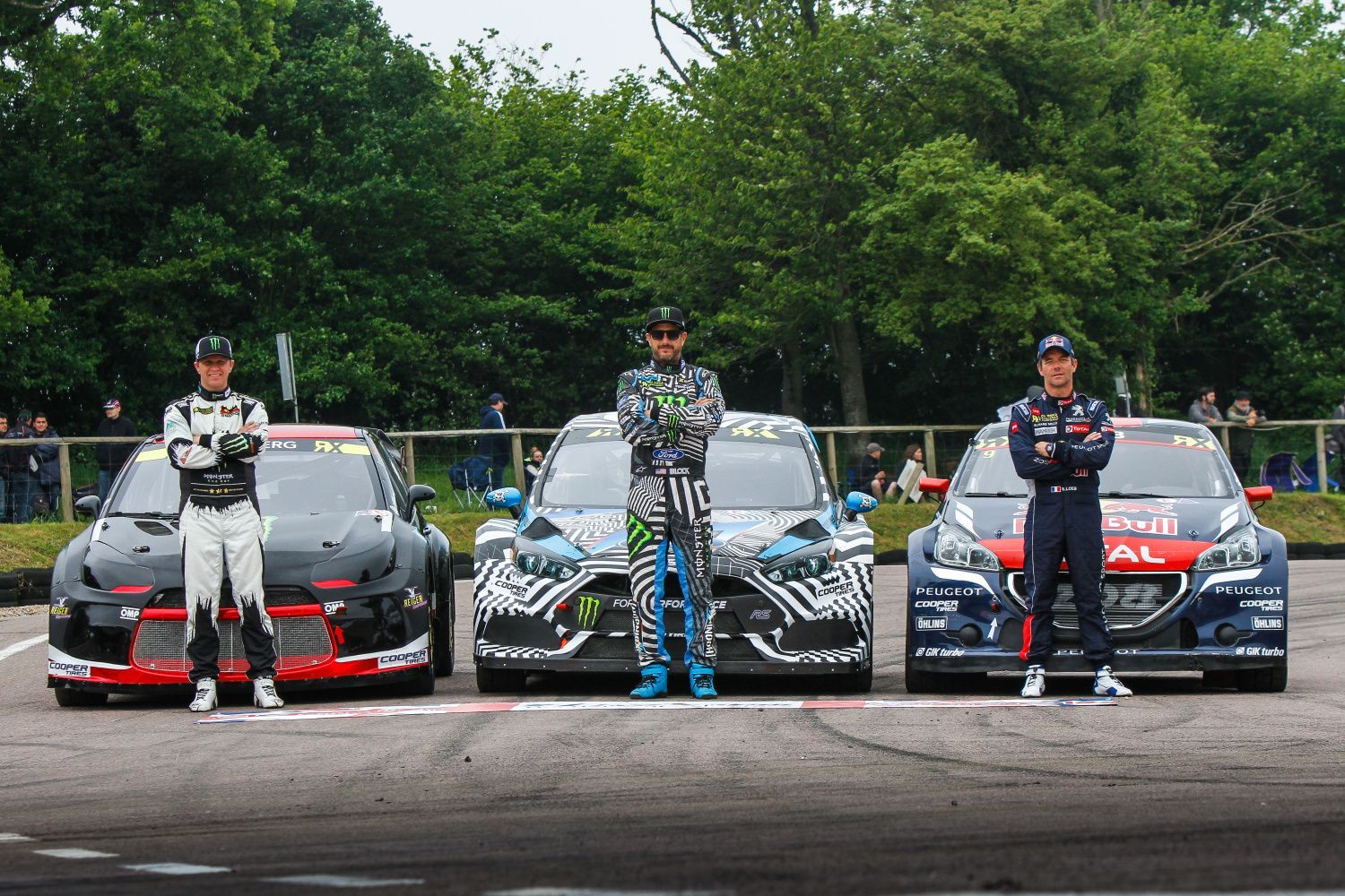 WRX 2016: Petter Solberg, Citroën; Ken Block, Ford; Sébastien Loeb, Peugeot