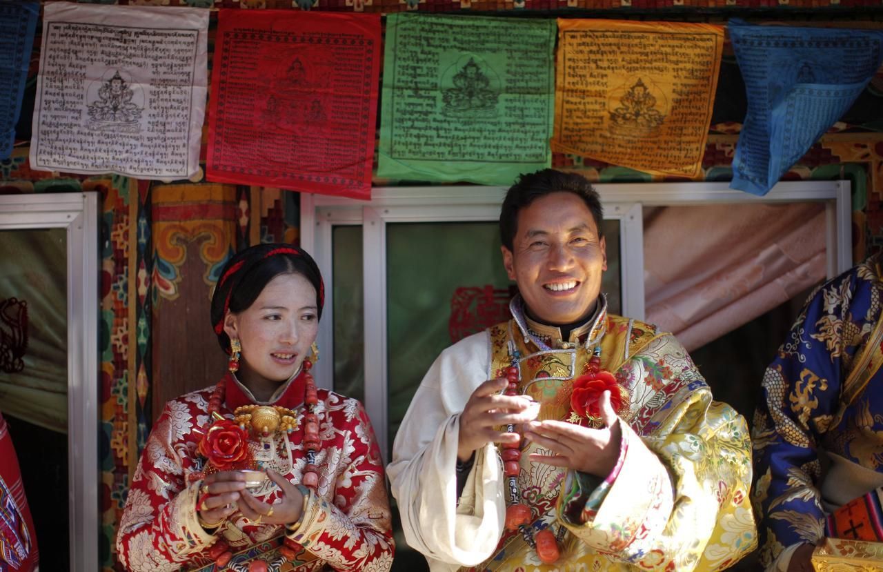 Tradiční svatba v Tibetu