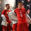 Nové dresy fotbalové reprezentace na Euro 2016: Bořek Dočkal, Michal Kadlec, Pavel Kadeřábek