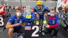 Filip Salač slaví druhé místo v kvalifikaci na Velkou ceně Emilia Romagny třídy Moto3 2021
