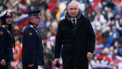 Vladimir Putin na stadionu Lužniki v Moskvě