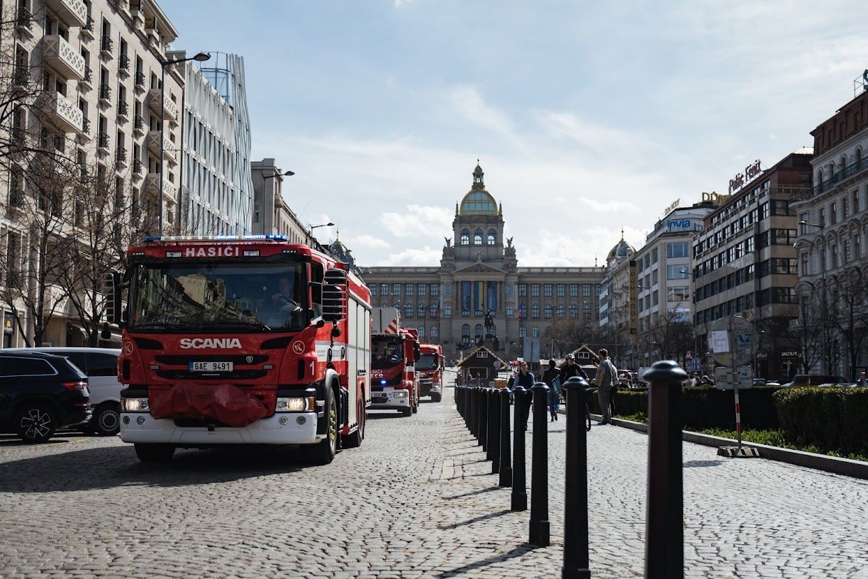 Hasiči, spanilá jízda, Praha