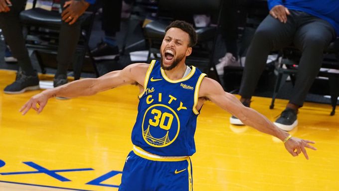 Stephen Curry v zápase Golden State proti Los Angeles Clippers.