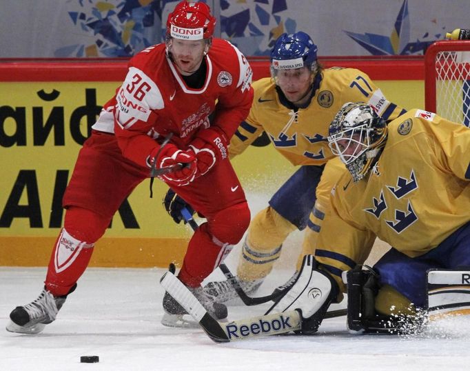 MS v hokeji 2012: Švédsko - Dánsko (Enroth, Hedman, Hansen)