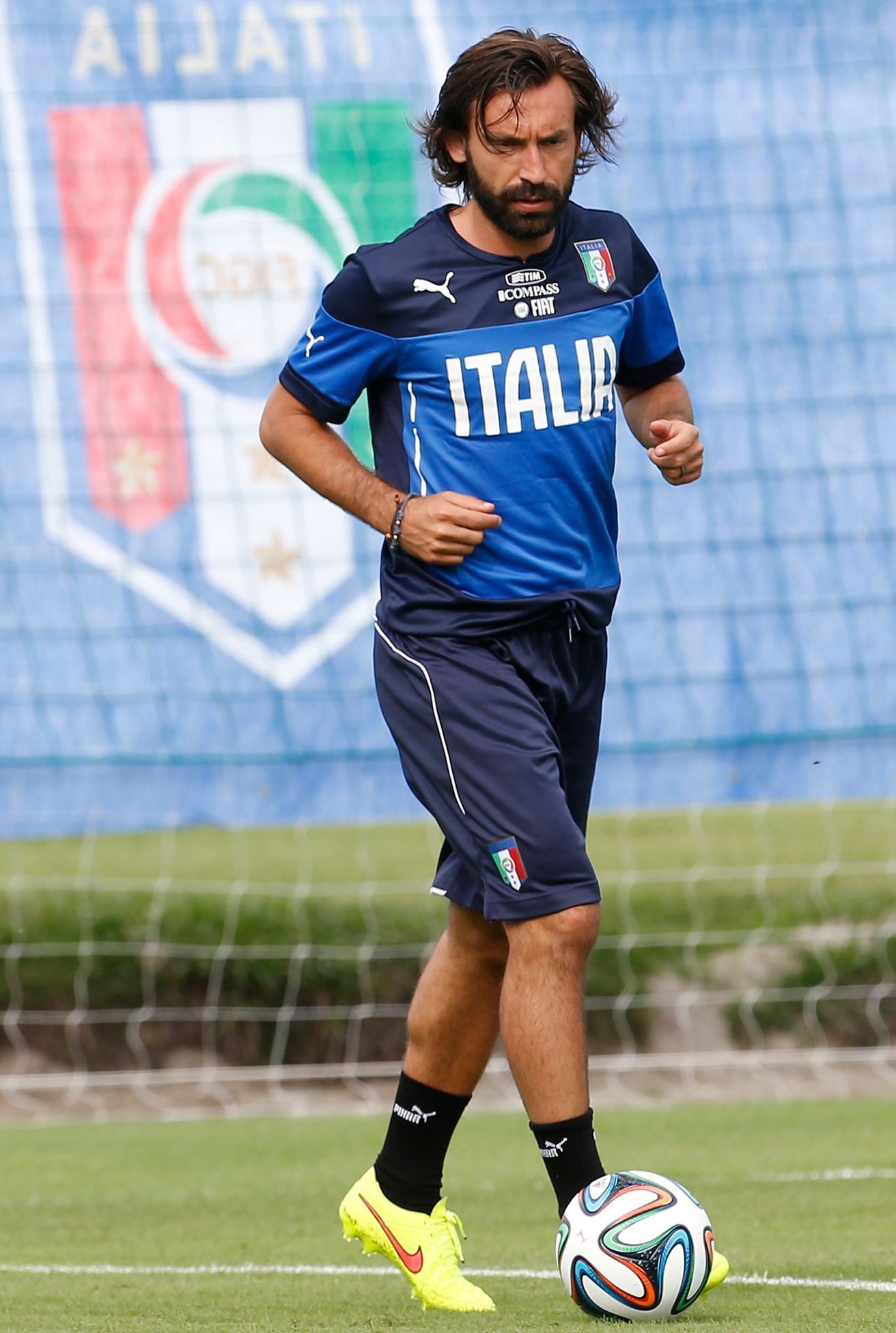 Andrea Pirlo na italském tréninku