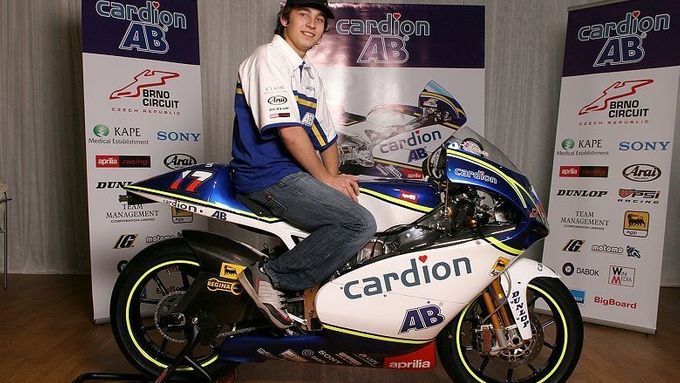 Karel Abraham se svojí Aprilií 250 RSW LE.