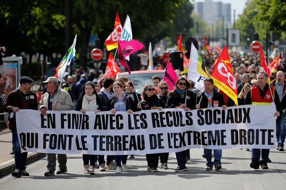Protesty ve Francii - první máj