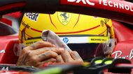 Lewis Hamilton, Ferrari čeká na odložený start VC Belgie formule 1 2025