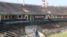 Legendární fotbalový stadion Za Lužánkami v Brně.