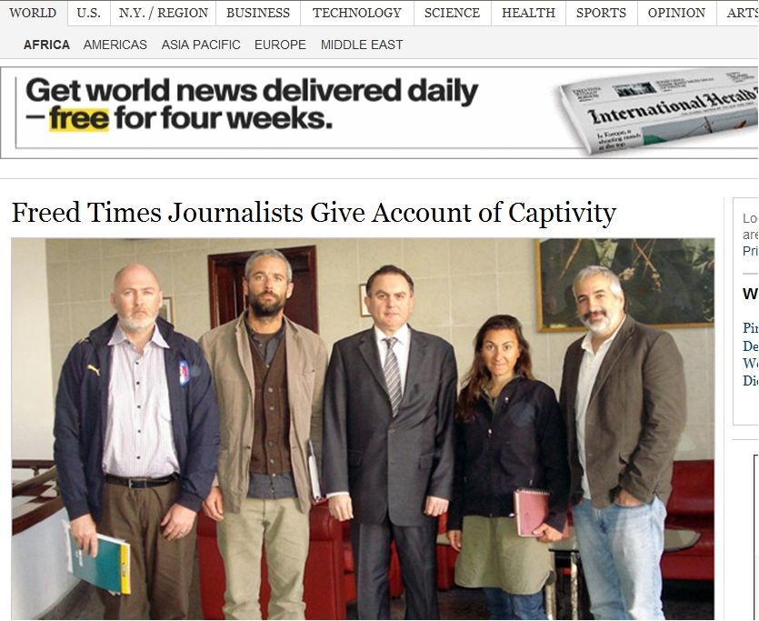 Čtyři unesení novináři The New York Times