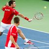 Davis Cup, Švýcarsko - Česko: Stanislas Wawrinka (vlevo) a Marco Chiudinelli