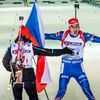 MS v biatlonu 2015, radost českého týmu v cíli