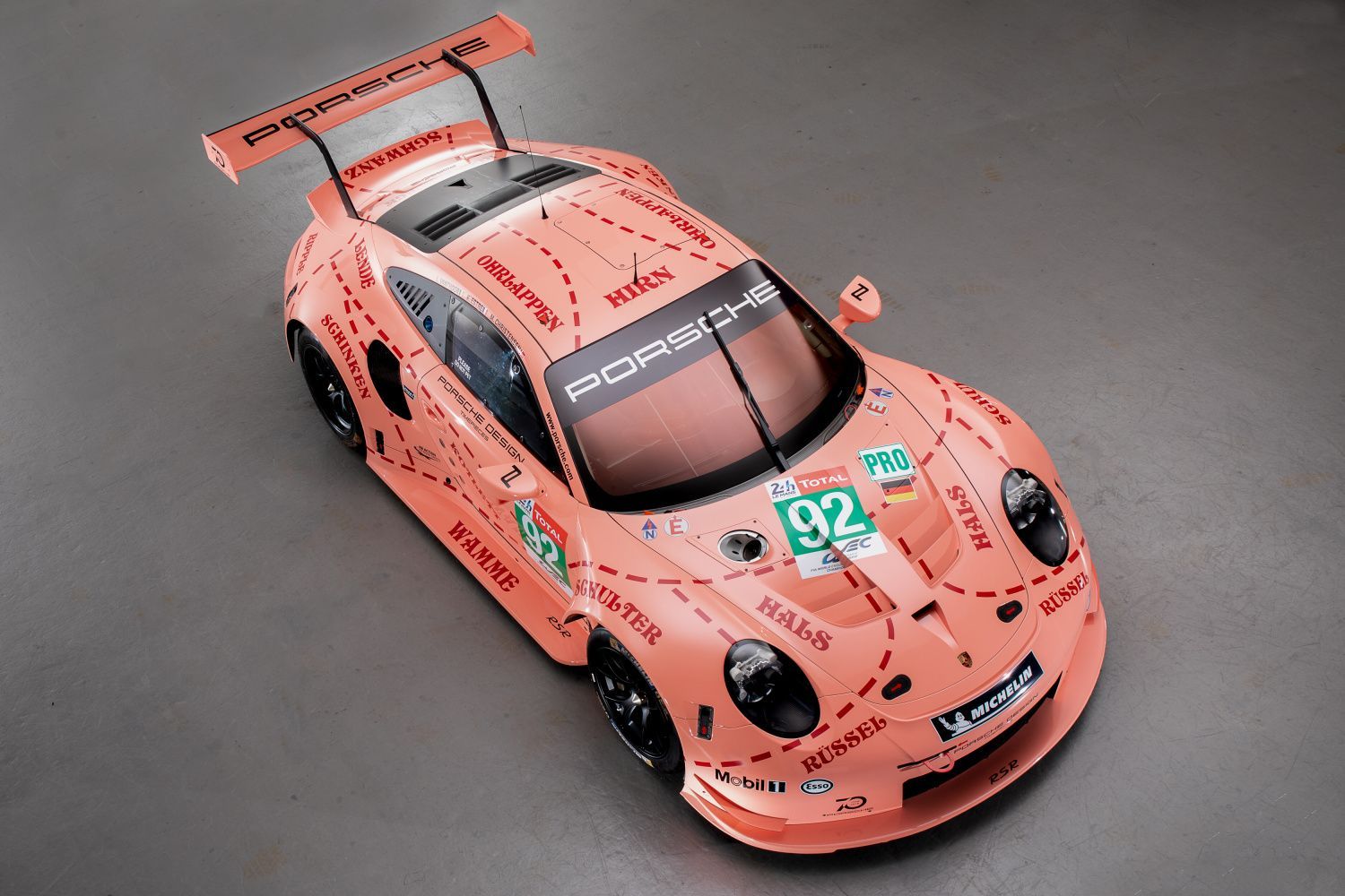 24h Le Mans 2018:Porsche 911 RSR "Pink PIg" - Kevin Estre, Michael Christensen, Laurens Vanthoor