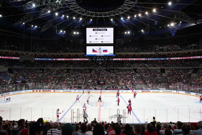 Příprava před SP Česko-Rusko: O2 arena