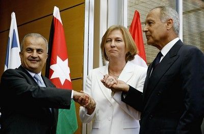 Jordánský a egyptský ministr zahraničí v Izraeli