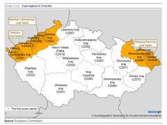 Uhelné regiony v České republice. 