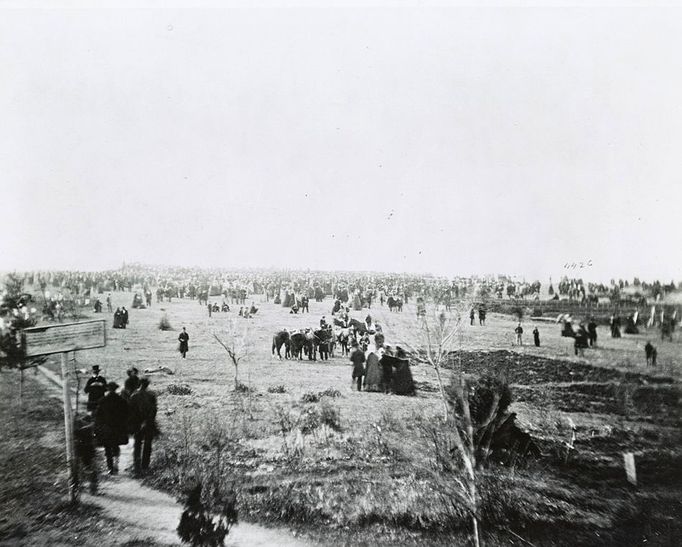 Archivní fotografie pojící se k bitvě u Gettysburgu, která patřila k zásadním momentům americké občanské války Severu proti Jihu v 60. letech 19. století.