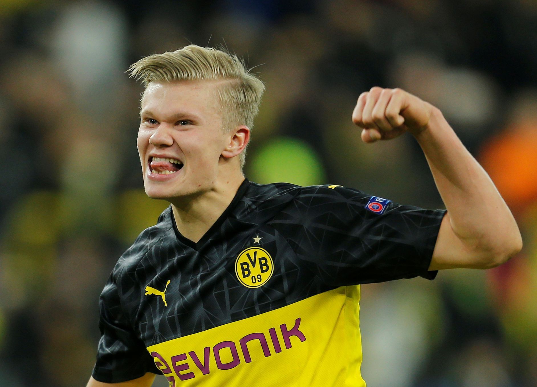 Osmifinále Ligy mistrů 2019/20, Dortmund - PSG: Erling Braut Haaland slaví výhru 2:1