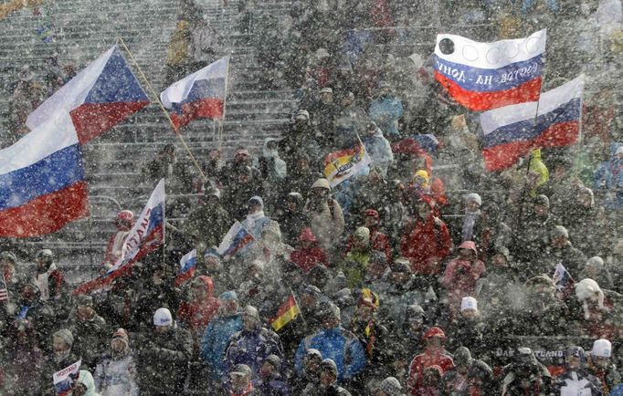 Fanouškovský kotel na stadionu u střelnice