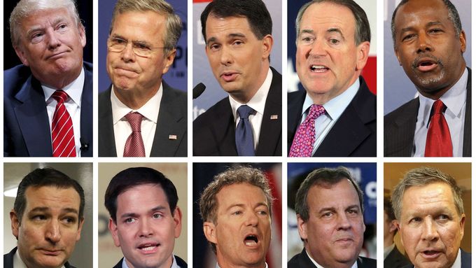 Top 10 republikánských kandidátů ne prezidenta bude debatovat v přímém televizním přenosu.