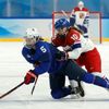 Megan Kellerová a Denisa Křížová ve čtvrtfinále ZOH 2022 v Pekingu Česko - USA
