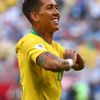 Roberto Firmino slaví gól v zápase Mexiko - Brazílie na MS 2018