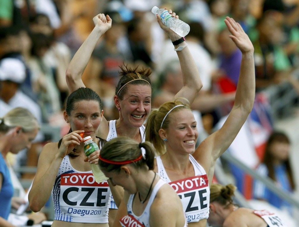 Skupina Rychlý holky, běžkyně na MS v atletice v Tegu