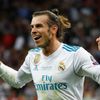 fotbal, Liga mistrů 2017/2018, Real Madrid - Liverpool, Gareth Bale slaví svůj gól