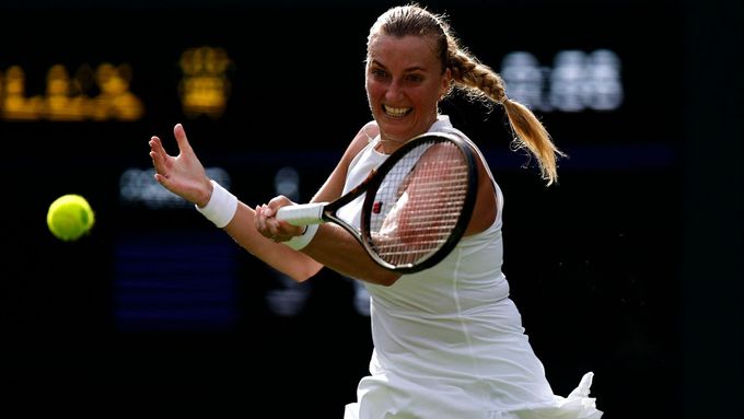 Petra Kvitová při svém posledním zápase ve Wimbledonu