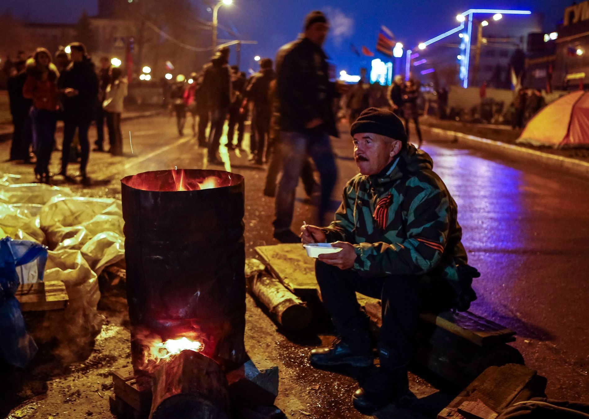 Proruský aktivista v ukrajinském městě Luhansk