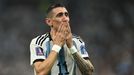 Finále MS ve fotbale 2022, Argentina - Francie: Ángel di María slaví gól na 2:0.