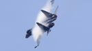 A Sukhoi Su-35 fighter takes part in a flying display, during the opening of the 50th Paris Air Show, at the Le Bourget airport near Paris, June 17, 2013. The Paris Air Show runs from June 17 to 23. REUTERS/Pascal Rossignol (FRANCE - Tags: TRANSPORT BUSINESS MILITARY)