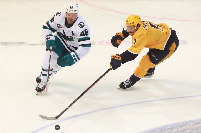 NHL v Praze: Nashville Predators vs. San José Sharks, Tomáš Hertl